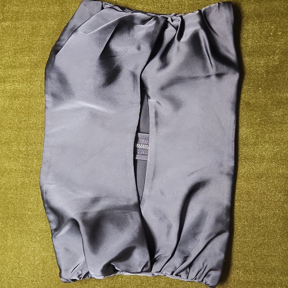 Topshop Black Satin Tube Top.  EUC Size 4, P2P 14"